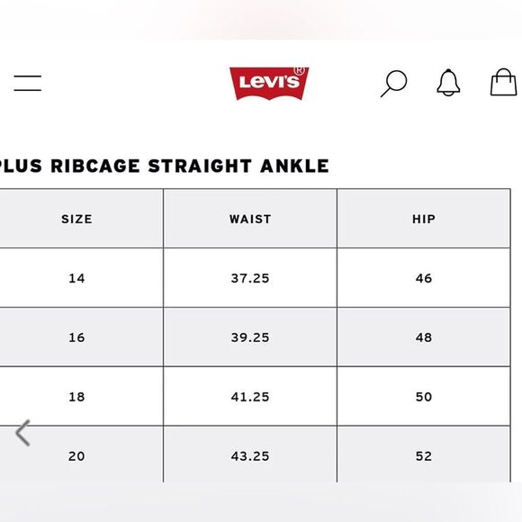 NWT LEVI’S RIBCAGE STRAIGHT ANKLE JEANS BLUE SIZE 16W - Picture 11 of 11